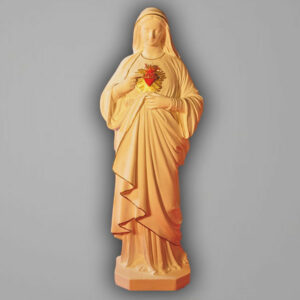 Statue Vierge au cœur rouge